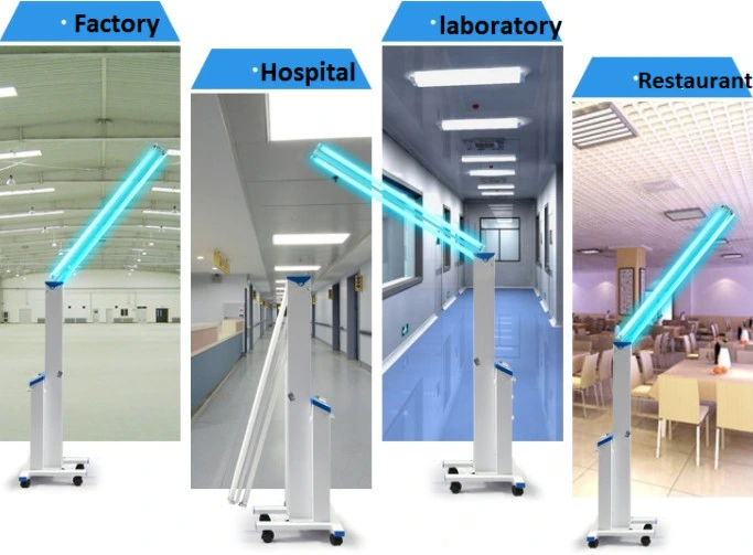 Double Tube UV LED Lamp Ultraviolet Light Sterilization Prevention Air Purifie UV Disinfection Lamp 72W Germicidal Lamp