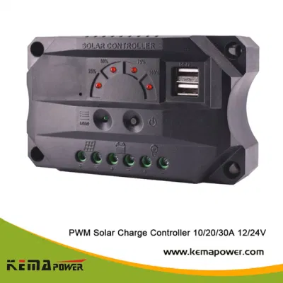 Hhu LED 12VDC 24VDC 20AMP ​​Controlador de energía solar PWM con USB