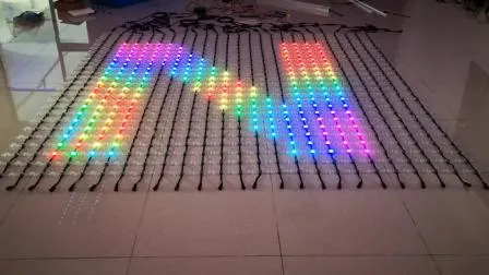 Luz de píxel de pantalla de malla de red flexible LED RGB de 12 V CC