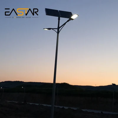 Lámpara de calle solar LED de un solo brazo para exteriores 50W 60W 80W