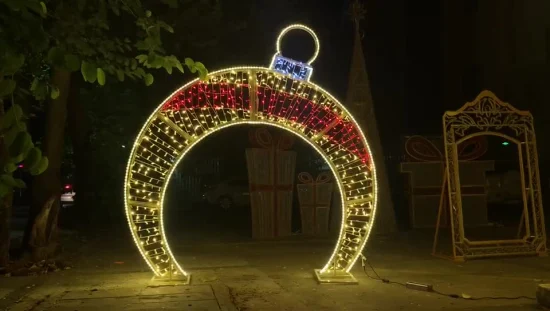 Luces esféricas LED 3D Bola de arco gigante Iluminación con motivos navideños